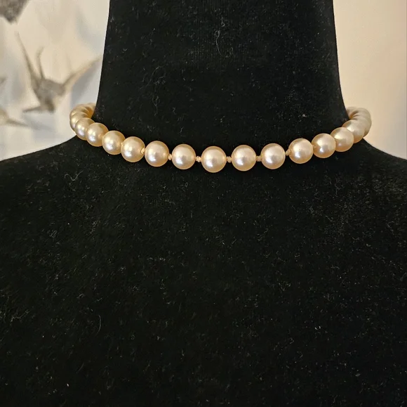 Vintage Sterling silver champagne glass pearls - Picture 3 of 7